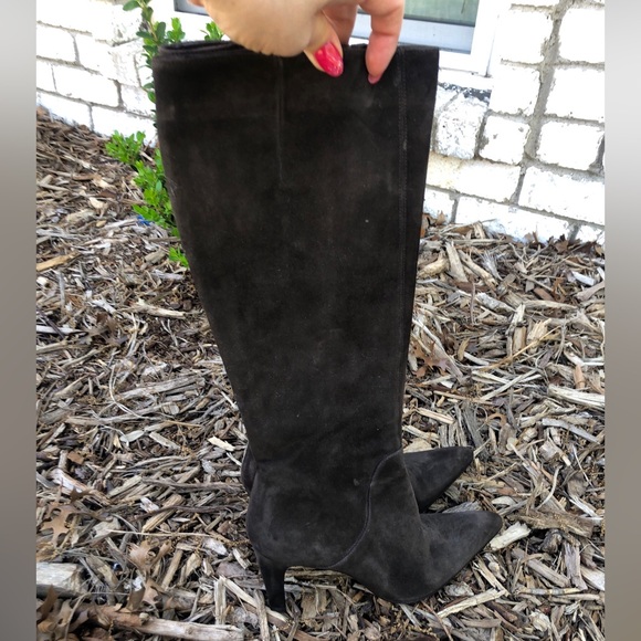 VIA SPIGA DARK BROWN SUEDE BOOTS - Picture 2 of 9